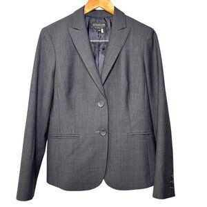 Jones New York blazer in charcoal gray stretch polyester wool blend Size 12